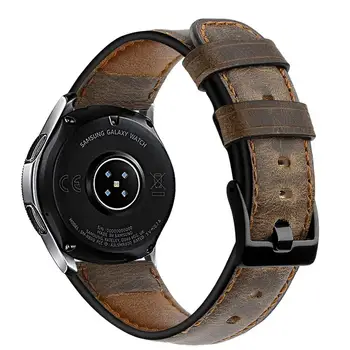 20 мм, 22 мм и каишка За часовник samsung Galaxy watch 5/4/3/46 мм Crazy horse кожена каишка Gear S3 frontier гривна Huawei watch GT 2 3
