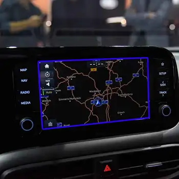 За Hyundai Grand i10 2021 2022 8 инча GPS Навигация Екран от Закалено Стъкло Защитно Фолио за Авто Вътрешна Стикер Аксесоари