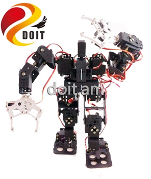 SZDOIT 15DOF Метален Хуманоиден Робот, Мултифункционален Двуногий Робот С Превземането на Шагающий Механик + 15 бр. серво задвижвания с Група Серво направи си САМ
