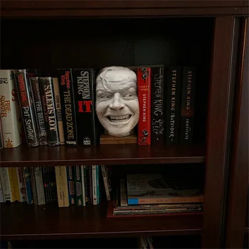 Ето Джони Скулптура Нова Скулптура на Блестящ библиотеката Библиотека на лавица за книги с забавен лице Украшение bookshelf