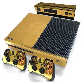 Златен Гланц Стикер върху Кожата За Конзола контролер Xbox ONE + Vinyl Стикер Kinect
