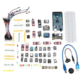 Направи си САМ Mega 2560 R3 HC-SR04 Съвет за развитие 37 в 1 Комплект сензори За Arduino с пластмасова кутия