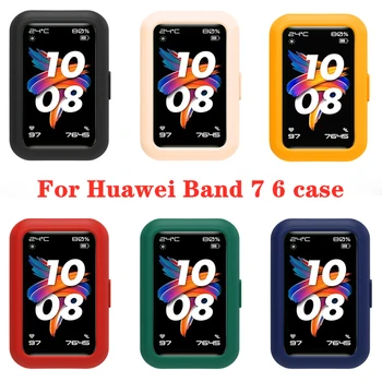 Силиконов калъф За Huawei band 7 Силиконов калъф мек калъф TPU За Huawei band 7 защитно фолио За екран За Huawei band6 защитно фолио