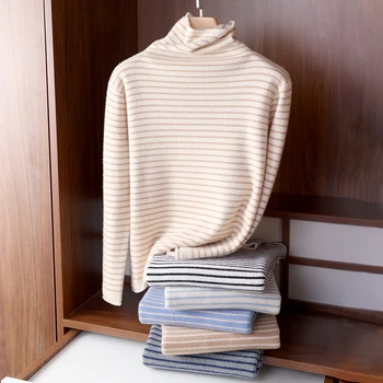 Висококачествен вълнен пуловер жена с дълги ръкави свободен отвън с мързеливи ворсовым яка Пуловер Пуловер, Палто
