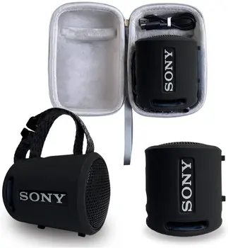 Силиконов калъф и твърд калъф за Sony SRS-XB13 Extra BASS Безжичен Преносим Компактен високоговорител