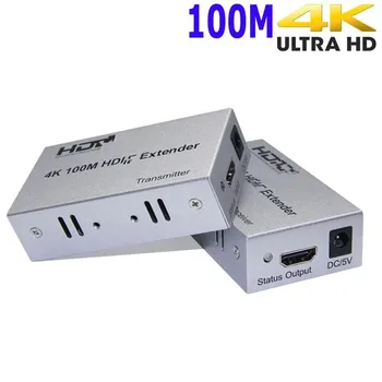HD 4K 100M Удължител HDMI Repeater удължителен кабел Конвертор За CAT 5e 6 6a Cat5e Cat6 UTP RJ45 LAN Мрежова карта Ethernet Кабел