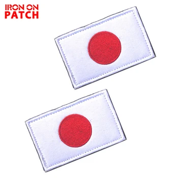 Флаг на Япония Ивици Кука и Контур Раница Шапки Икони Флаг на Япония Ивици Индивидуалност Чанта Бродирани Военна Нашивка