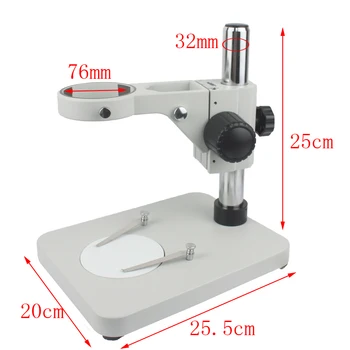 Регулируема 76 мм Притежателя Фокус Поставка За Мироскопа 32 мм Стълб Настолен Микроскоп Подкрепа За Тринокулярного Бинокъл Стереомикроскопа
