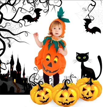 Хелоуин Cosplay детски костюми с Тиква за момчета и момичета, празнични партита Сладък танцов костюм подаръци