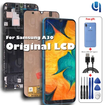 За Samsung Galaxy A30 LCD дисплей с сензорен екран Дигитайзер възли За Samsung Galaxy A30 A305/DS A305F A305FD A305A LCD екран