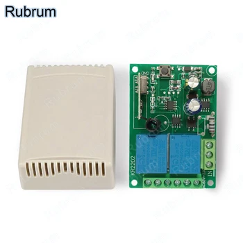 Rubrum 433 Mhz AC 250 110 В НА 220 В 2CH RF Релеен Модул за Универсален Приемник Безжично Дистанционно Управление Превключвател За 433 Mhz Дистанционно Управление