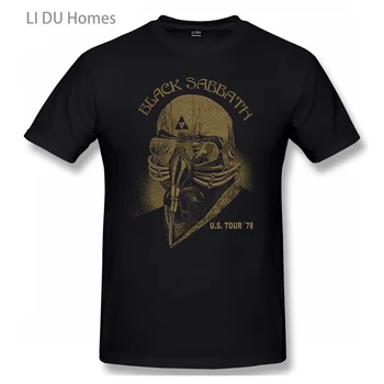 Black Sabbath Рок група Ризи С Къс Ръкав на Турне В САЩ Мъжка Тениска/Дамски Памучен Лятна тениска Брандираната Тениска Топ Подарък