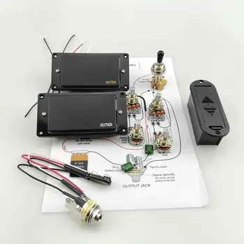 Актуализация на EMG Электрогитарных Звукоснимателей Активен звукосниматель Хамбакер Активен източник на захранване от батерия 9