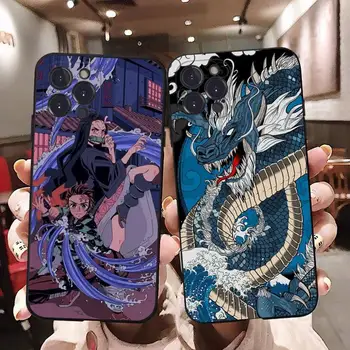 Японската вълна Аниме Дракон Калъф За Телефон iPhone 14 11 12 13 Mini Pro Max 8 7 6 6S Plus X SE 2020 XR XS Funda Case