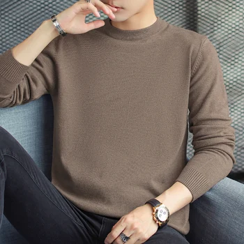 2021 Персонализирани мъжки пуловер с дълъг ръкав и кръгло деколте, индивидуален рекламен пуловер A861, памук, хакове, кайсия