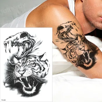 временни татуировки ръкав татуировки тайгър 