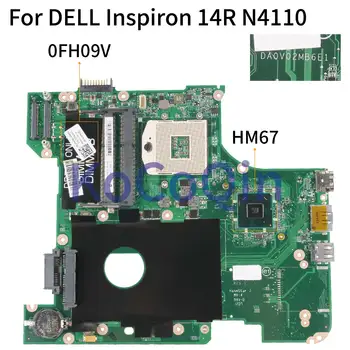 KoCoQin дънна Платка за лаптоп DELL Inspiron 14R N4110 HM67 дънна Платка 0FH09V 0FH09V DA0V02MB6E1 DDR3