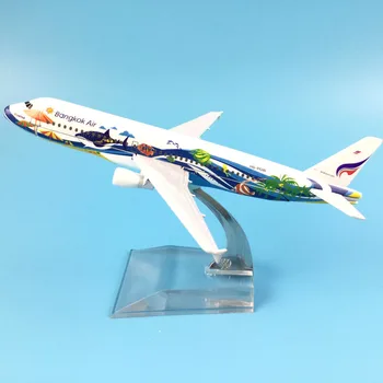 16 см Сплав на Метални Тайланд Thai Bangkok Air Airlines Airbus 320 A320 Airways Модел Самолет Модел на Самолет с Поставка