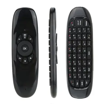 2.4 G Мини Безжична Клавиатура C120 Жироскоп Air Мишка Дистанционно Управление с Осветени Руски Арабски Английски за Android Smart TV Box