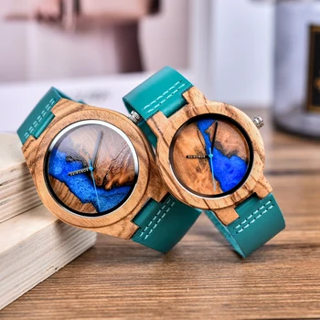Уникални Дървени Сдвоени Часове Нов Дизайн на Мъжки Часовници BOBO BIRD Топ Мода Нередовен Циферблат Японски Механизъм Чудесен Подарък reloj hombre