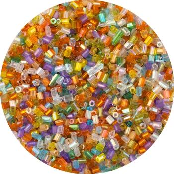 Цвят на 800 бр. чешки цилиндрична стъклена мъниста с две дупки стъклени свободни мъниста за 