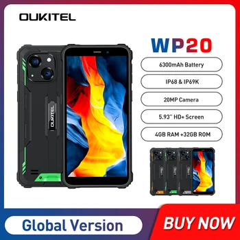 OUKITEL WP20 IP68 и IP69K Издръжлив Смартфон 4G + 32G 5,93 
