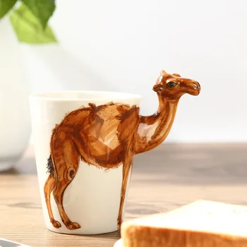 Китайски чай кунг-фу, Чаша, Чаша за двойки. Първият 3D Стереоскопическая Чаша За Животни Керамична Живопис Верблюжьи Модели, Безплатна Доставка